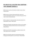 BYU HEALTH FULL SOLUTION 2026 QUESTIONS WITH ANSWERS GRADED A&plus;