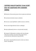 CERTIFIED PARAOPTOMETRIC EXAM SCRIPT 2026 100 QUESTIONS WITH ANSWERS VERIFIED