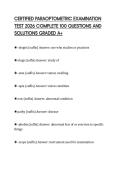 CERTIFIED PARAOPTOMETRIC EXAMINATION TEST 2026 COMPLETE 100 QUESTIONS AND SOLUTIONS GRADED A&plus;