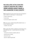PALS 2025 LATEST ACTUAL EXAM WITH COMPLETE QUESTIONS AND CORRECT VERIFIED ANSWERS ALREADY GRADED A&plus; 100&percnt; GUARANTEED TO PASS CONCEPTS