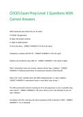 CDCES Exam Prep Level 1 Questions With Correct Answers