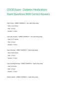 CDCES Exam - Diabetes Medications Exam Questions With Correct Answers&period;
