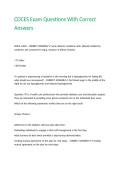CDCES Exam Questions With Correct Answers