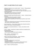 FMST 316 MIDTERM STUDY GUIDE