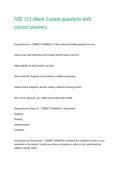 NSE 111 Week 1 exam questions with correct answers