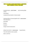 NUR 176 Final Exam Guide&colon; 100&percnt; Correct Questions & Answers &lpar;Solved&rpar;