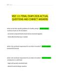 NSE 111 FINAL EXAM 2026 ACTUAL QUESTIONS AND CORRECT ANSWERS