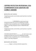 CERTIFIED PROTECTION PROFESSIONAL 2026 COMPREHENSIVE EXAM QUESTIONS AND CORRECT ANSWERS
