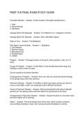 FMST 316 FINAL EXAM STUDY GUIDE