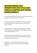 CERTIFIED REVENUE CYCLE REPRESENTATIVE CRCR ACTUAL EXAM PAPER 2026 QUESTIONS WITH CORRECT ANSWERS GRADED A&plus;