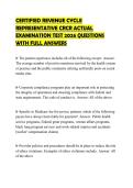 CERTIFIED REVENUE CYCLE REPRESENTATIVE CRCR ACTUAL EXAMINATION TEST 2026 QUESTIONS WITH FULL ANSWERS