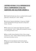 CERTIFIED REVENUE CYCLE REPRESENTATIVE CRCR COMPREHENSIVE EXAM 2026 QUESTIONS AND SOLUTIONS GRADED A&plus;