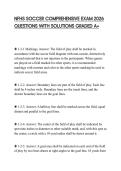 NFHS SOCCER COMPREHENSIVE EXAM 2026 QUESTIONS WITH SOLUTIONS GRADED A&plus;