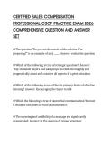 CERTIFIED SALES COMPENSATION PROFESSIONAL CSCP PRACTICE EXAM 2026 COMPREHENSIVE QUESTION AND ANSWER SET