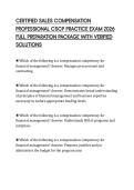 CERTIFIED SALES COMPENSATION PROFESSIONAL CSCP PRACTICE EXAM 2026 FULL PREPARATION PACKAGE WITH VERIFIED SOLUTIONS
