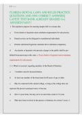 Florida Dental Laws and Rules &ndash; Practice Questions with Correct Answers &vert; 2026 Update