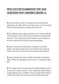 NFHS SOCCER EXAMINATION TEST 2026 QUESTIONS WITH ANSWERS GRADED A&plus;