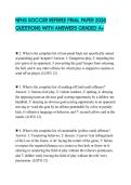 NFHS SOCCER REFEREE FINAL PAPER 2026 QUESTIONS WITH ANSWERS GRADED A&plus;