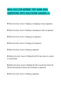 NFHS SOCCER REFEREE TEST BANK 2026 QUESTIONS WITH SOLUTIONS GRADED A&plus;