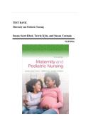 Test Bank for Maternity and Pediatric Nursing&comma; 5th Edition&period; by Susan Ricci&comma; Terri Kyle&comma; Susan Carman&period; All Chapters Covered&vert; 100&percnt; verified Answers&vert; Latest Edition 2025&vert; ISBN-