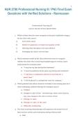 NUR 2790 Professional Nursing III &lpar;PN3&rpar; Final Exam &ndash; Questions with Verified Solutions &ndash; Rasmussen &lpar;2026&sol;2027&rpar;
