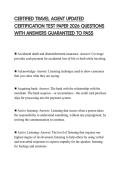 CERTIFIED TRAVEL AGENT UPDATED CERTIFICATION TEST PAPER 2026 QUESTIONS WITH ANSWERS GUARANTEED TO PASS