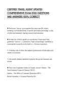 CERTIFIED TRAVEL AGENT UPDATED COMPREHENSIVE EXAM 2026 QUESTIONS AND ANSWERS 100&percnt; CORRECT