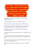 Texas Class C Surface Water Exam Review QUESTIONS WITH CORRECT SOLUTIONS&vert;&vert;100&percnt; GUARANTEED PASS&vert;&vert;UPDATED 2026&sol;2027 SYLLABUS&vert;&vert;ALREADY GRADED A&plus;&vert;&vert;<<NEWEST VERSION>>