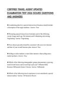 CERTIFIED TRAVEL AGENT UPDATED EXAMINATION TEST 2026 SOLVED QUESTIONS AND ANSWERS