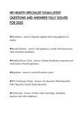 NFI HEARTH SPECIALIST EXAM LATEST QUESTIONS AND ANSWERS FULLY SOLVED FOR 2025
