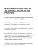 NFI HEARTH SPECIALIST EXAM QUESTIONS AND ANSWERS FULLY SOLVED FOR 2025 LATEST UPDATE