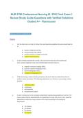 NUR 2790 Professional Nursing III &lpar;PN3&rpar; Final Exam 1 Review &ndash; Study Guide Questions with Verified Solutions &ndash; Graded A&plus; &ndash; Rasmussen &lpar;2026&sol;2027&rpar;