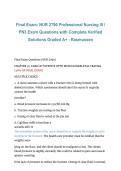 NUR 2790 Professional Nursing III &lpar;PN3&rpar; Final Exam &ndash; Exam Questions with Complete Verified Solutions &ndash; Graded A&plus; &ndash; Rasmussen 2026&sol;2027