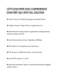 CETP EXAM PAPER 2026 COMPREHENSIVE EXAM PREP Q&A WITH FULL SOLUTION