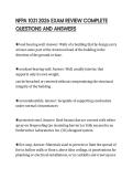 NFPA 1031 2026 EXAM REVIEW COMPLETE QUESTIONS AND ANSWERS