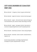 CETP VOICE DISORDERS KEY EXAM STUDY SHEET 2026
