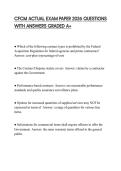 CFCM ACTUAL EXAM PAPER 2026 QUESTIONS WITH ANSWERS GRADED A&plus;