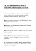 CFCM COMPREHENSIVE EXAM 2026 QUESTIONS WITH ANSWERS GRADED A&plus;