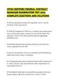 CFCM CERTIFIED FEDERAL CONTRACT MANAGER EXAMINATION TEST 2026 COMPLETE QUESTIONS AND SOLUTIONS