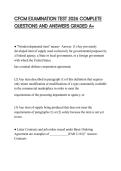 CFCM EXAMINATION TEST 2026 COMPLETE QUESTIONS AND ANSWERS GRADED A&plus;