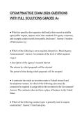 CFCM PRACTICE EXAM 2026 QUESTIONS WITH FULL SOLUTIONS GRADED A&plus;
