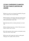 CFI FMVA COMPREHENSIVE EXAMINATION TEST 2026 COMPLETE QUESTIONS AND ANSWERS