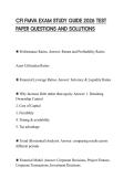 CFI FMVA EXAM STUDY GUIDE 2026 TEST PAPER QUESTIONS AND SOLUTIONS