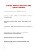 COM 1000 TEST 1 UCF QUESTIONS WITH COMPLETE ANSWERS 
