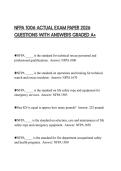 NFPA 1006 ACTUAL EXAM PAPER 2026 QUESTIONS WITH ANSWERS GRADED A&plus;