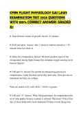 CFRN FLIGHT PHYSIOLOGY GAS LAWS EXAMINATION TEST 2026 QUESTIONS WITH 100&percnt; CORRECT ANSWERS GRADED A&plus;