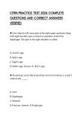 CFRN PRACTICE TEST 2026 COMPLETE QUESTIONS AND CORRECT ANSWERS VERIFIED