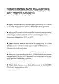 NGN HESI RN FINAL PAPER 2026 QUESTIONS WITH ANSWERS GRADED A&plus;
