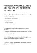 CIC AGENCY MANAGEMENT ALL LESSONS 2026 FINAL PAPER EXAM PREP QUESTIONS AND SOLUTIONS