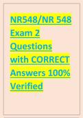 NR548&sol;NR 548  Exam 2  Questions  with CORRECT  Answers 100&percnt;  Verified